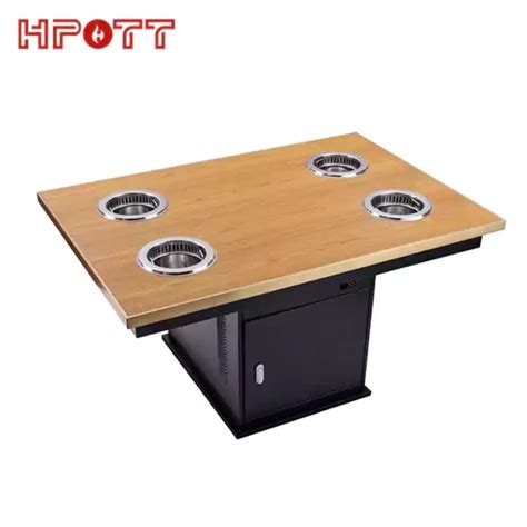 Hot Pot Dining Shabu Table Restaurant Electric Sunken Hot Pot Table HPOTT