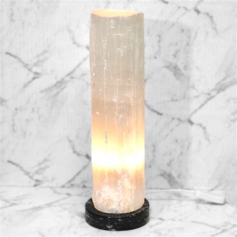 Selenite Tower Lamp 30cm | Himalayan Salt Factory