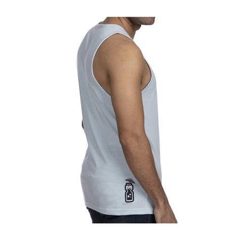 Pok Mon Sunset Light Blue Fitted Tank Top Men Pok Mon Center