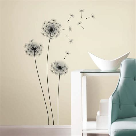 WHIMSICAL DANDELION PEEL AND STICK GIANT WALL DECALS |Peel And Stick ...