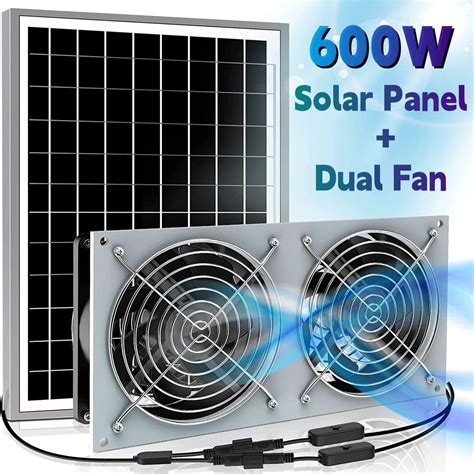 W Solar Fan Kit Tragbare Abluft Ventilator L Fter V Solar Panel