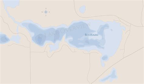 Beltrami Lake Map Etsy