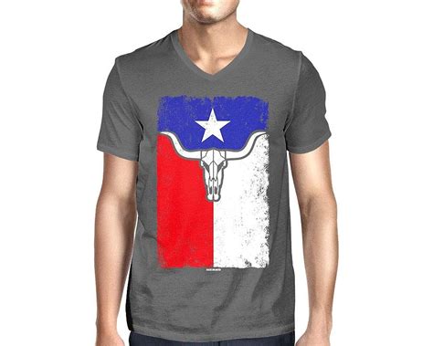 Distressed Texas Flag With Skull T Shirt 2162 Jznovelty