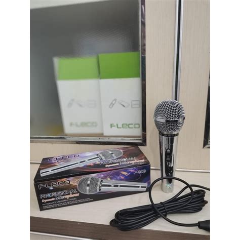 Jual Microphone Kabel Fleco F Original Body Alumimum Mic Karaoke