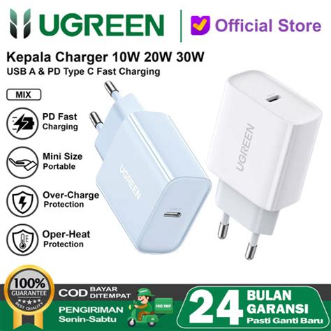 Jual Ugreen Kepala Charger Iphone Mfi W W W Adp W White