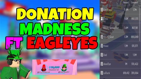 Pls Donate Donation Madness Live Ft Eagleeyesjr Youtube