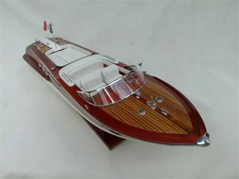 Maquette Riva Bateau Riva Aquarama Cr Me Cm Enti Rement Bois Laiton