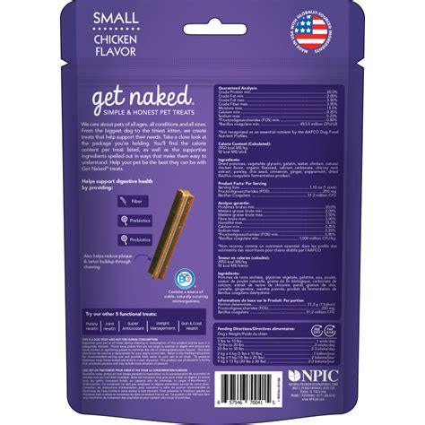 Get Naked Digestive Health Dental Sticks Small 176g Woofy S By Paw Street Market