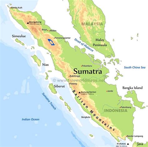 Sumatra Island World Map