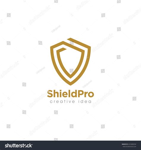 Creative Shield Concept Logo Design Template Stock Vector (Royalty Free ...