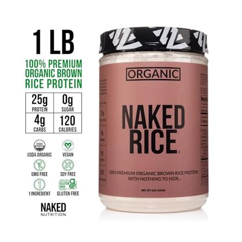 Naked Rice Lb Organic Brown Rice Protein Powder Vegan Protein Powder Gmo Free Gluten Free