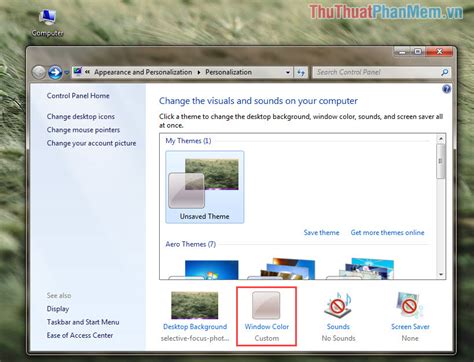 How to change the color of the Taskbar in Windows 7 - TipsMake.com