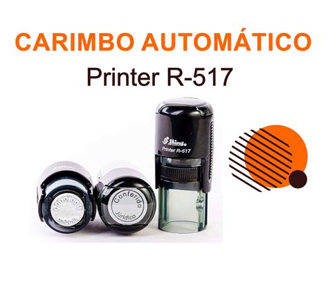 Carimbo Automático Shiny Printer R 517 Ø17mm JRM Carimbos