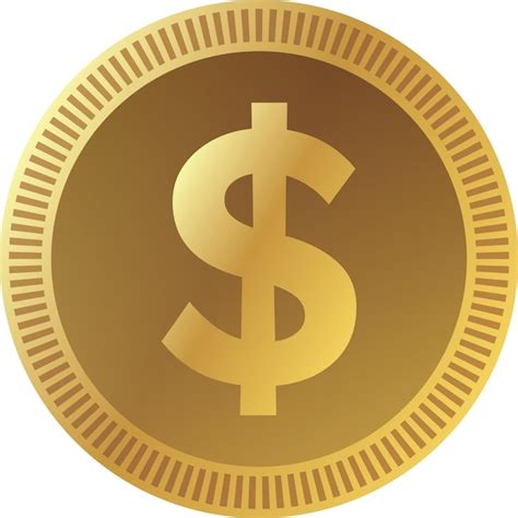 Premium Vector Golden Coin In US Dollar Currency