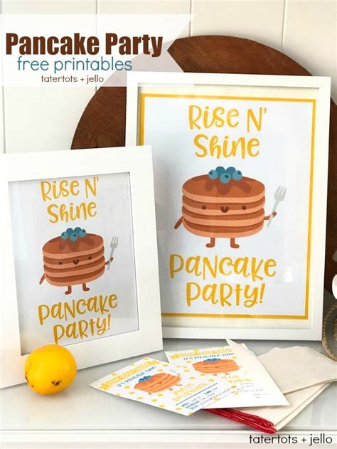 Kids Pancake Party - Free Party Banner, Poster, Invitations