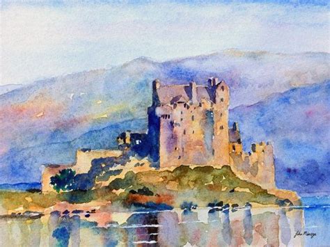 Eilean Donan Castle Scotland Print Of Watercolour By John Menage Size