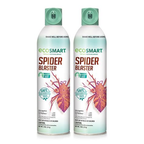 Ecosmart Natural Plant Based Spider Blasterkiller 9 Ounce Aerosol Spray Can Pack Of 2