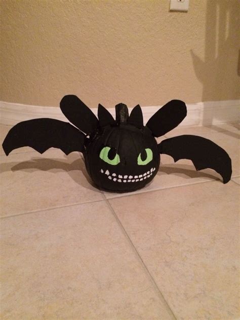 Toothless Pumpkin How To Train Your Dragon Character Pumpkins