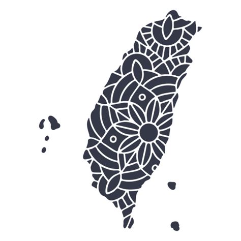 Taiwan Map Silhouette Mandala Cut Out Png And Svg Design For T Shirts