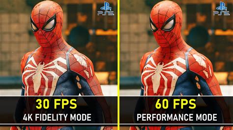 Marvels Spider Man 2 Ps5 Fidelity 30 Fps Vs Performance Mode 60