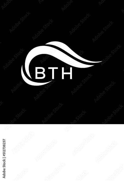 BTH letter logo. BTH best black ground vector image. BTH letter logo ...