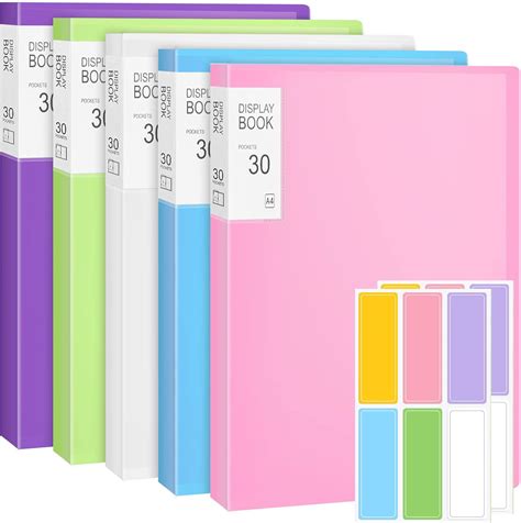 A Display Folders Pack Pockets Display Book Document Clear