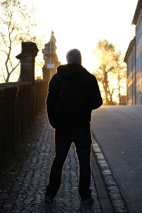 Free Images Man Silhouette Person Sun Road Street Morning