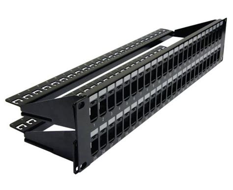 48 Port Cat 6a 2u Snap In Jack Patch Panel