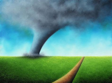 Tornado Painting, Surreal Art Landscape Painting, Contemporary Art ...