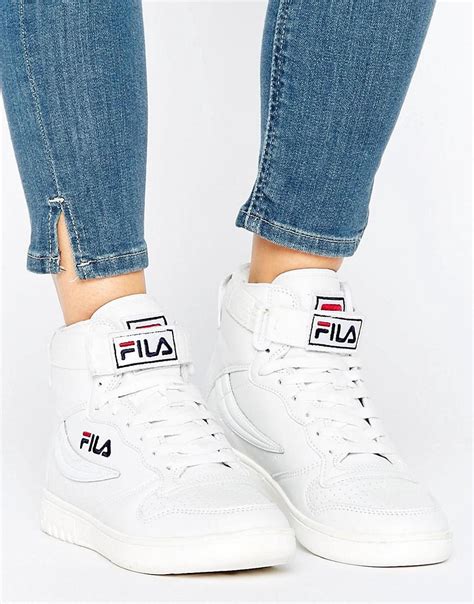 Fila Fx100 High Top Sneakers In White | Lyst