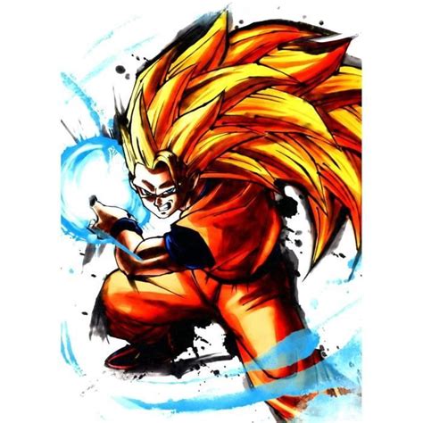 Poster Affiche Sangoku Super Saiyan Mode Goku Kameha Agon Ball Z