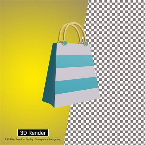 Premium PSD 3d Shopping Bag