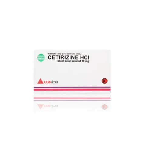 Cetirizine 10 Mg 10 Tablet Dexa Medica Manfaat Kandungan Dosis Dan Efek Samping