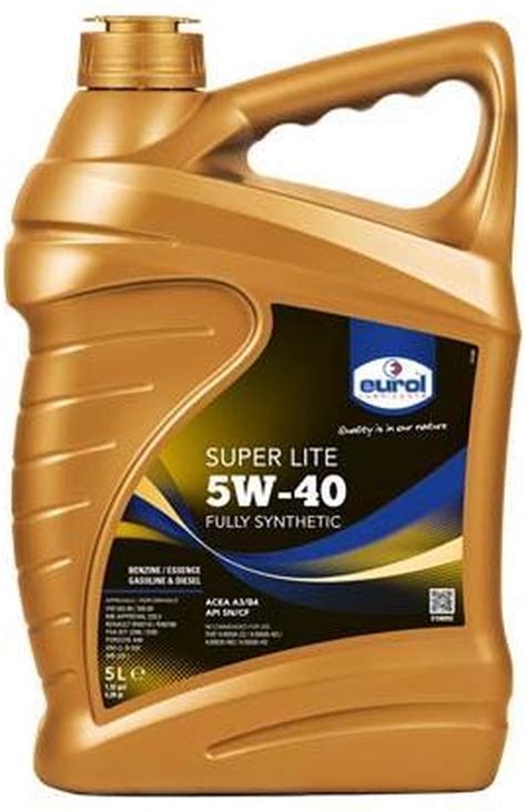 Eurol Super Lite 5W40 - Motorolie - 5L | bol.com