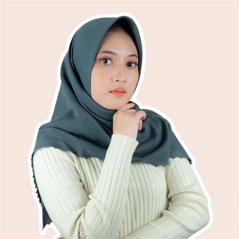 Jual ELORA MECCA NAVA SERIES HIJAB SEGI EMPAT POLOS Bluesea Shopee