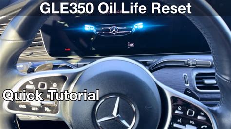 2022 Mercedes GLE350 How To Reset Oil Life Maintenance Reminder YouTube