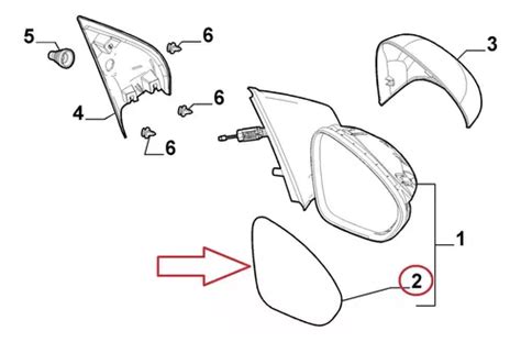 Vidrio Espejo Izquierdo Conductor Original Fiat Argo Cronos En Venta En