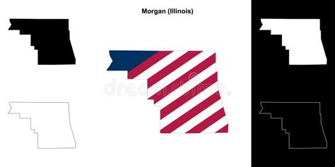 Morgan Outline Map Stock Illustration Illustration Of Illinois 323896780