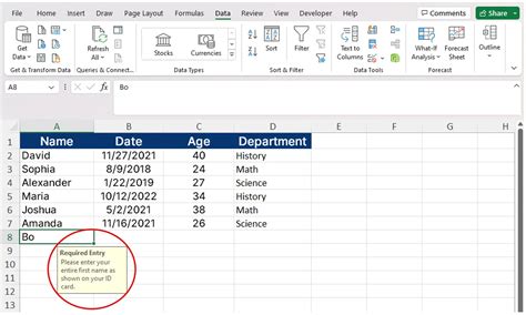 Excel Data Validation With Examples Career Principles