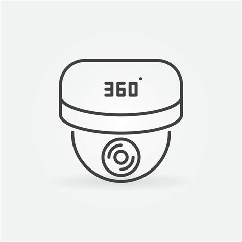 camera  degree vector concept icon  outline style  vector