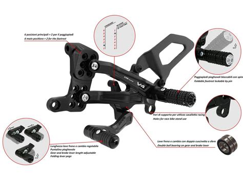 Pe Adjustable Rear Sets Cnc Racing Carbon Ducati Streetfighter V