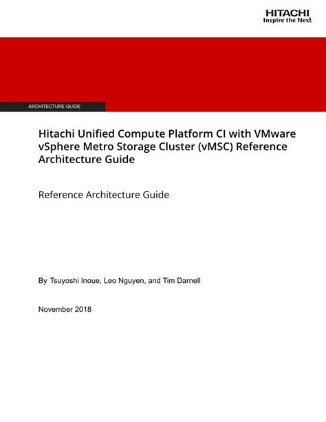 PDF Hitachi UCP CI With VMware VSphere Metro Storage Cluster