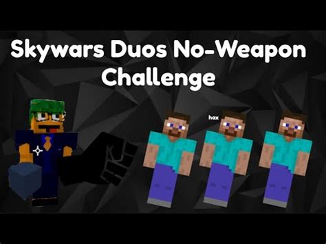 Playing Skywars Duos With No Weapon Challenge Minecraft Bedrock