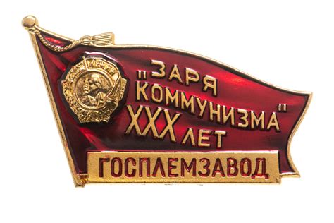 Значок Заря Коммунизма XXX лет - Госплемзавод (Разновидность случайная ...