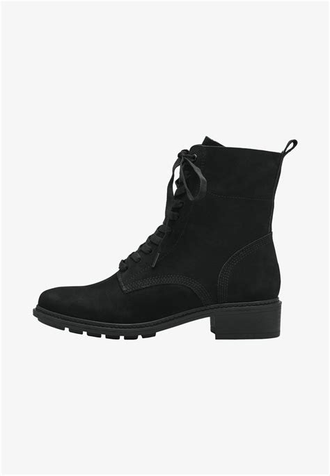 Tamaris Lace Up Ankle Boots Black Zalando