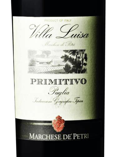 2021 Marchese De Petri Villa Luisa Primitivo Vivino US