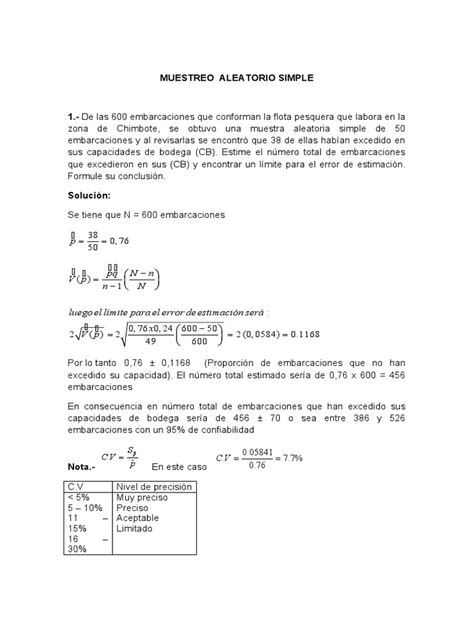 Muestreo Aleatorio Simple Estratificado Sistemático Pdf Muestreo Estadísticas