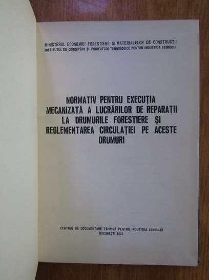 Normativ Pentru Executia Mecanizata A Lucrarilor De Reparatii La
