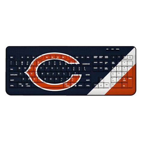 Chicago Bears Diagonal Stripe Wireless Keyboard