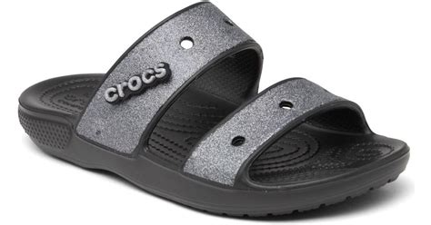 Crocs™ Synthetic Classic Glitter Slide Sandals From Finish Line In